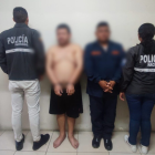 Dos presuntos extorsionadores fueron detenidos por la Policía.