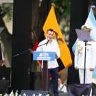 Daniel Noboa, Presidente de Ecuador, durante su discurso en la sesión solemne.