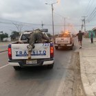 Los agentes fueron embarcados en una camioneta de institución para ser llevados a una casa de salud.