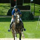 El jinete ecuatoriano Ronald Zabala durante el inicio de su participación en la prueba de cross country, previo a la caída que sufrió y que lo deja sin posibilidades.