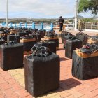 Galápagos sigue siendo zona de tránsito de droga: El pasado 25 de julio se capturaron 63 bultos, con un peso estimado de 2.3 toneladas de 'merca'.