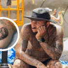 Así quedó el tatuaje de Maduro descuartizado.