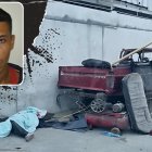 El cadáver de Geovanny Bustamante quedó sobre la vereda.