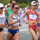 Glenda Morejón compitió junto a Daniel Pintado en la prueba de relevos mixtos maratón.