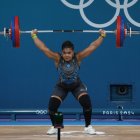 Angie Palacios en su participación de París 2024.