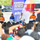 Daniel Noboa estuve presente en la entrega de becas en Esmeraldas.