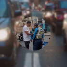 La pelea quedó registrada en video. Fue entre conductor y agente de ATM.