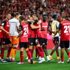Los jugadores de Bayer Leverkusen celebran el título de la Supercopa de Alemania.