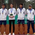 Lucas Yúnez, Emilio Camacho, Ángel Véliz y Diego Velasteguí (capitán).