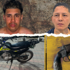 Los dos detenidos tenían en su poder, además del panfleto, un arma y una moto.