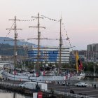 El impresionante velero ecuatoriano llegó a España.