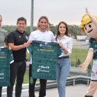 Sebastián Beccacece en su visita a Orense en Machala.