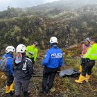 Diferentes equipos rastrean en la zona del volcán Tungurahua, por el cantón Penipe.