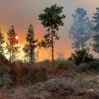 San Fernando y Nabón, en Azuay, se ven afectados por incendios forestales.