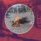 La moto quedó completamente incinerada.