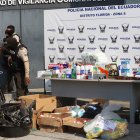 Las medicinas quedaron como evidencias del atraco.