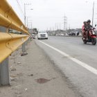 El sitio de la vía a Daule donde ocurrió el crimen.