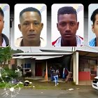 La policía recogió indicios en el lugar donde se produjo el hecho violento.