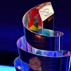 El trofeo de la UEFA Nations League en el sorteo de París