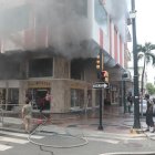 Incendio en un establecimiento en las calles Boyacá y Clemente Ballén, en el centro de Guayaquil.