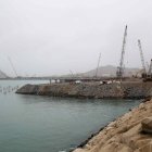 Fotografía de archivo en donde se ven obras de infraestructura en el puerto de Chancay, en el departamento de Lima (Perú).