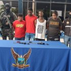 Los detenidos fueron presentados por la Policía y Fuerzas Armadas.