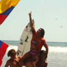 Mimi Barona en una de las últimas competencias nacionales en honor a su hermano.