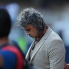 Leonel Álvarez en el partido de Emelec frente a Aucas (0-0)