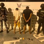 Los jóvenes detenidos en Esmeraldas.