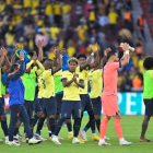 Jugadores de la selección de Ecuador agradece a la afición del estadio Rodrigo Paz Delgado