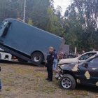 El convoy fue subido a una plataforma tras la emergencia en el sitio.