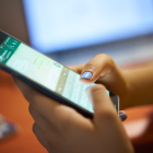 Referencial de WhatsApp instalado en un teléfono.