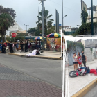 El hombre quedó sin vida junto a su motocicleta, sobre la vereda.