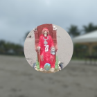 La imagen de la Santa Muerte encontrada en Jambelí.