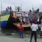 La imagen de San Martín de Porres a su llegada a Limones.