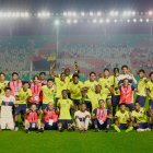 La selección de Ecuador sub 15 que está en la final del Sudamericano en Bolivia.