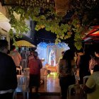 Una de las primeras visitas con la sagrada imagen.