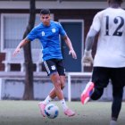 Luis Fernando León en uno de los entrenamientos de Emelec
