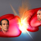 José Francisco Cevallos y Jonatan Álvez bien pudieron pasar de futbolistas a boxeadores.