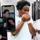 Endrick y su novia cuando se bautizaron en una iglesia evangélica.