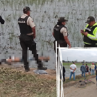 Hombre asesinado y arrojado a una poza para cultivo de arroz.