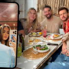 Axel y Valeria Gutiérrez compartiendo un almuerzo en Buenos Aires.