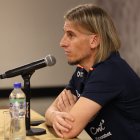 Sebastián Beccacece en rueda de prensa del miércoles 13 de noviembre, en la previa del partido de eliminatorias sudamericanas ante Bolivia.