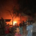 El incendio alarmó al vecindario.