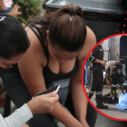 Famiiares del mensajero llegaron a la morgue.