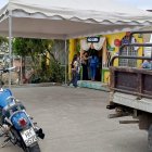 En la cancha de vóley se vivieron momentos de desesperación y pánico debido al sonido de los disparos.