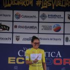 Galarza, del Eagle Bike, como virtual ganadora de la Vuelta Femenina 2024.