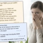 La mujer recibía mensajes con lo solicitado por los extorsionadores.