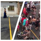 El hecho se produjo durante un partido de ecuavóley. Moradores se aglomeraron alrededor de dos personas tiradas en la calzada.