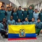 La delegación de Ecuador de atletismo U18 que está en Argentina.